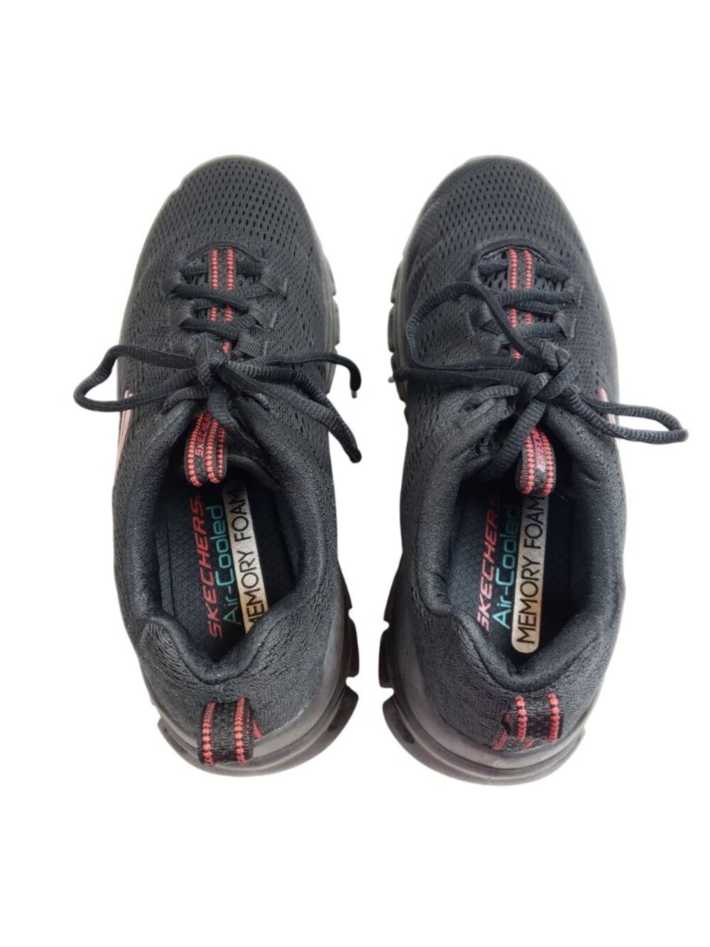 Skechers Men's Size 9 Glide-Step Fasten Up Black Mesh Athletic Sneakers - Picture 7 of 9